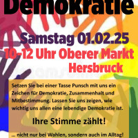 Plakat "Glühen für die Demokratie"